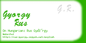 gyorgy rus business card